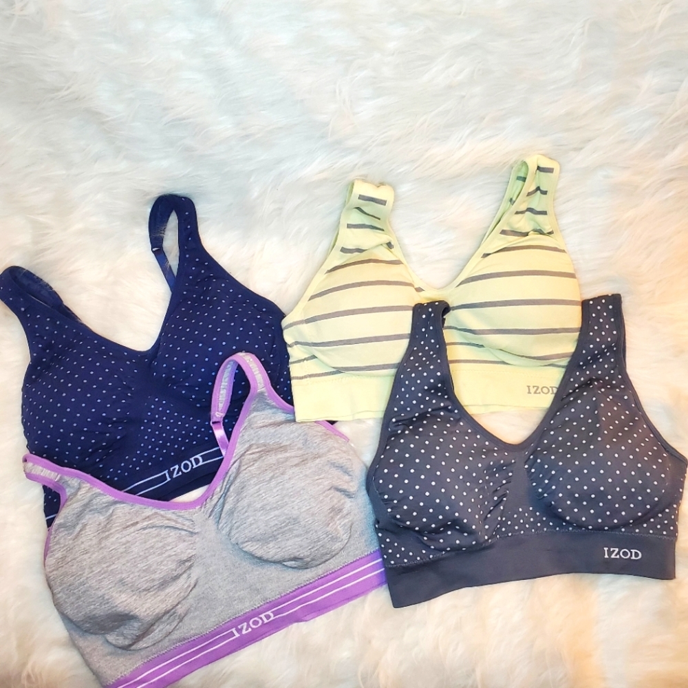 IZOD bralette bras Lot of 4